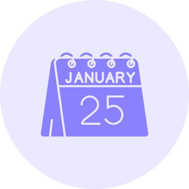 27 Ocak 'ta. Takvimde basit bir tarih olan 27 günlük bir takvim. Soyut planlama. Kış ayı. Ayın takvimi. tatil