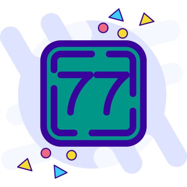 8 numaralı simge, renkli tasarım. vektör illüstrasyonu