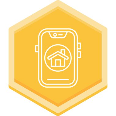 Akıllı ev. Web simgesi basit illüstrasyon