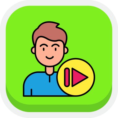 akıllı telefonlu oyuncu, vektör illüstrasyonu