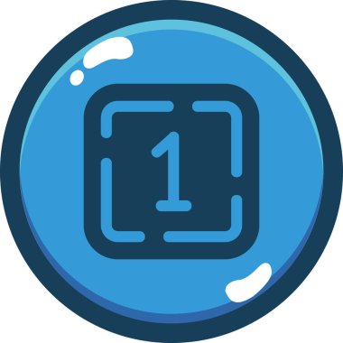 Rozet bir numaralı taslak biçimi simgesi