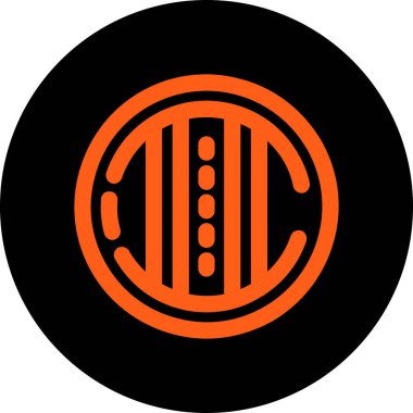 Bir topun siyah simgesinin vektör illüstrasyonu