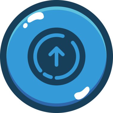 Çember simgesinin izole edilmiş tek bir simgesinin vektör çizimi