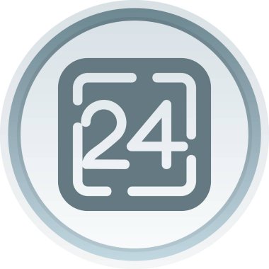 24 saat eğimli vektör simgesi dekoru
