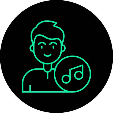 Müzik simgesi vektör illüstrasyonu