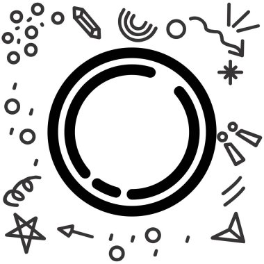 Moda stili izole edilmiş arkaplanda astronomi simgesi