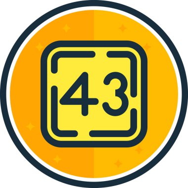 4 numaralı simge tasarımı. vektör illüstrasyonu