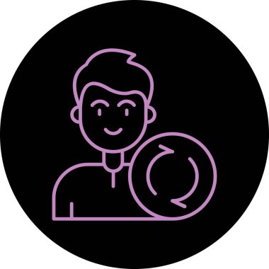 Topu olan vektör adam.