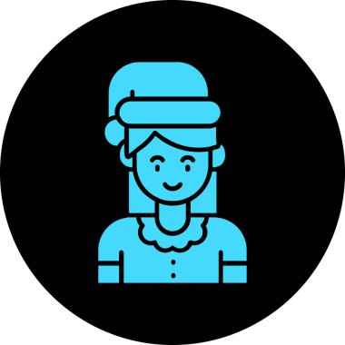 Vektör Kız Simgesi illüstrasyonu