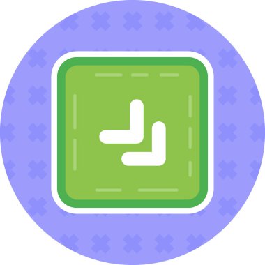 Tek izole edilmiş simgenin vektör illüstrasyonu