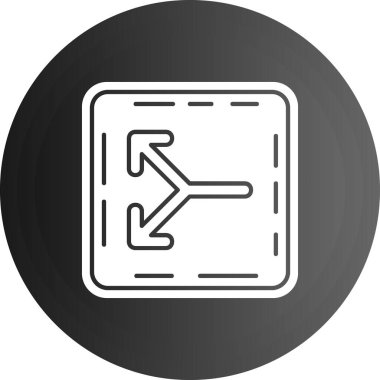 Siyah ve beyaz ok simgesinin vektör çizimi