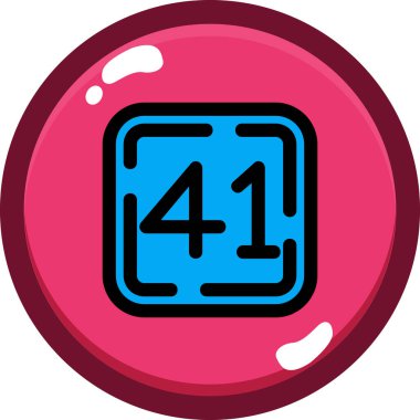 4 numaralı işaret simgesi, basit vektör illüstrasyonu