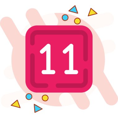 bir numaralı simge tasarımı şablon çizimi