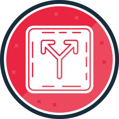 Yol işareti simgesinin vektör illüstrasyonu