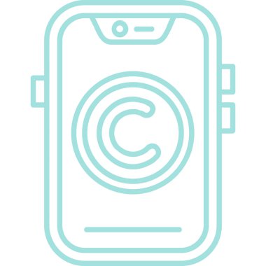 Cep telefonu. Basit tasarım. Web simgesi