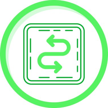 Satır biçiminde sol vektör simgesini döndür