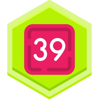 9 numaralı simge beyaz arkaplanda izole edildi. Etiket sembolü çizimi. stok