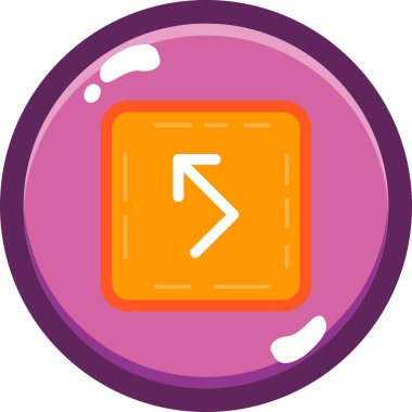 Bir topun izole edilmiş tek bir simgesinin vektör çizimi