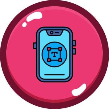 Düşürmeli akıllı telefonun vektör çizimi