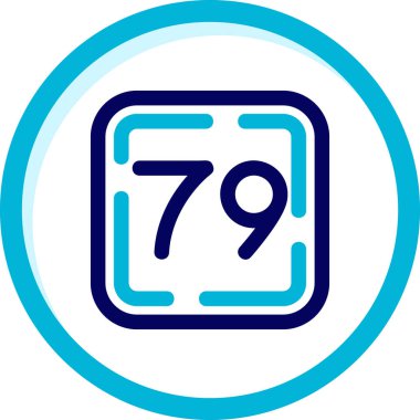 7 numaralı simge, vektör tasarımı