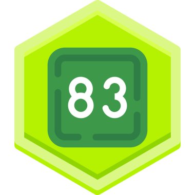 88 yeşil vektör simgesi