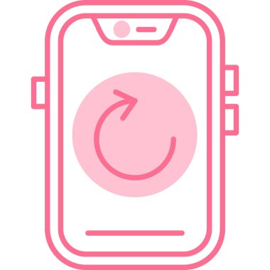 Cep telefonu simgesi, vektör illüstrasyonu