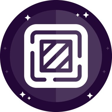 Modern ve renkli yuvarlak simgenin vektör çizimi