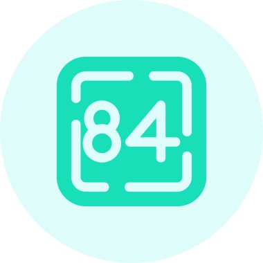 6 numaralı simge, vektör tasarımı