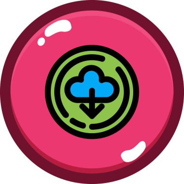 Bowling topu simgesi, vektör illüstrasyonu basit tasarım