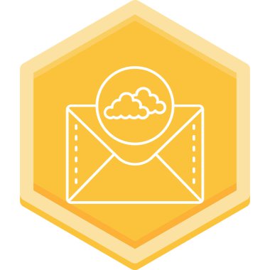 Mesajla dolu bulutlar. vektör illüstrasyonu