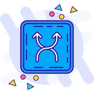 yön renk ikonu vektör illüstrasyonu