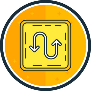 Eğilim biçimi izole edilmiş arkaplanda ok simgesi