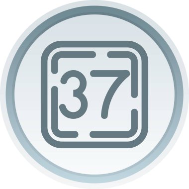 benzersiz numara 6 vektör çizgisi simgesi