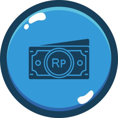 ruble madeni para ikonu vektör illüstrasyonu