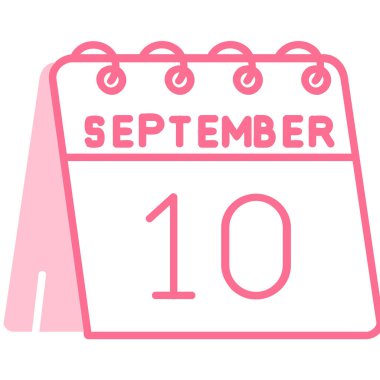 10 Eylül 'lü bir takvimin çizimi