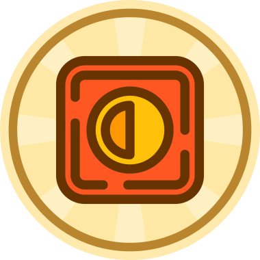 Bir kameranın tek bir simgesinin vektör illüstrasyonu