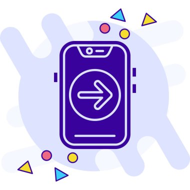 Cep telefonu simgesi, vektör illüstrasyonu