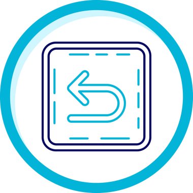 Yol işareti simgesinin vektör illüstrasyonu