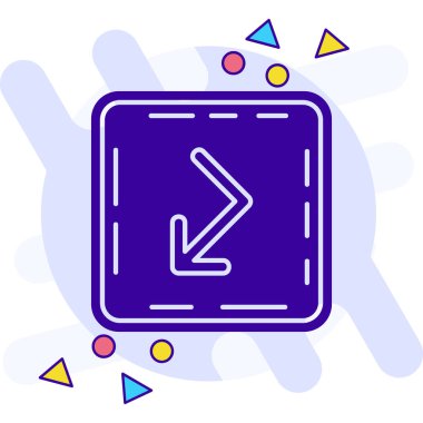 Bir harita simgesinin vektör illüstrasyonu