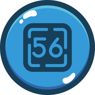 65 derecelik bir simgenin vektör illüstrasyonu