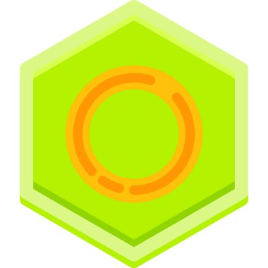 Yeşil ve sarı yaprak simgesinin vektör çizimi.