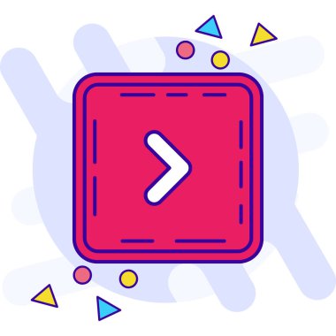 renk çizgisi cetvel simgesini beyaz arkaplanda izole etti. Düz sembol. Değişken rastgele dinamik şekiller. vektör illüstrasyonu