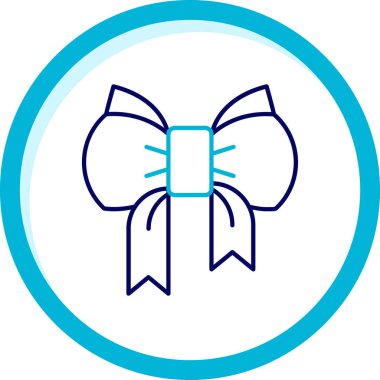 Kurdele yay ikonu. Web için yay vektör simgelerinin özet çizimi