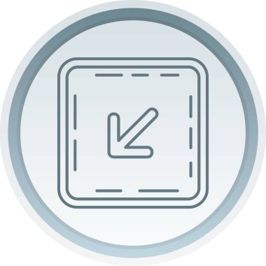 Mavi düğme simgesinin vektör illüstrasyonu