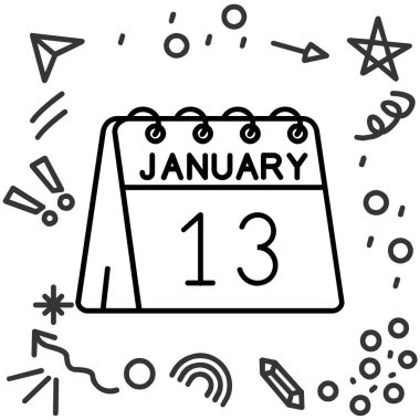 Takvim simgesi tasarımı, vektör illüstrasyonu