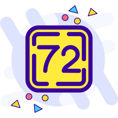 7 numaralı simge vektör illüstrasyonu