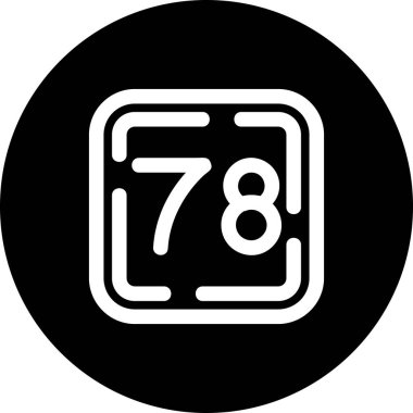 Bir 68 tarih simgesinin vektör illüstrasyonu