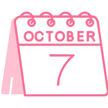 16 Ekim, ay tarihi, vektör illüstrasyonlu düz çizgi takvimi, tasarım