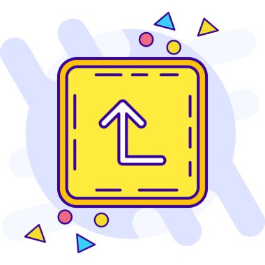 Oklar ok yönü simgesi ile doldurulmuş - taslak biçimi