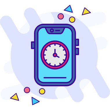 Kronometre zaman çizelgesi simgesi - özet biçimi